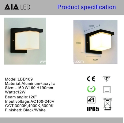 squareness IP65 UP Down surface outdoor led wall lamp external wall lamp COB Exterior led wall light for villa supplier