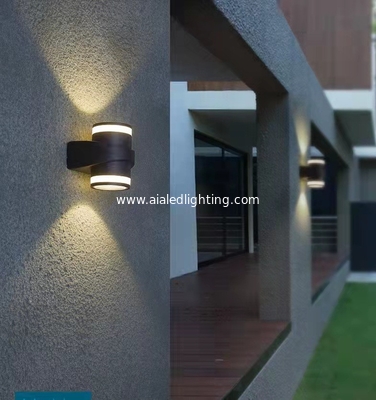 Two - headed UP and down and wall lamp 6W led wall light fittings wall light for exterior light fixtures supplier