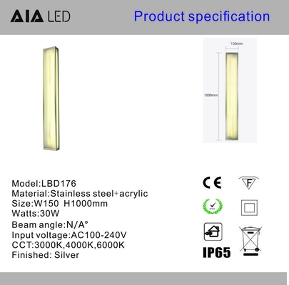 European-style stainless steel outdoor wall light glass villa courtyard wall light community exterior wall light supplier