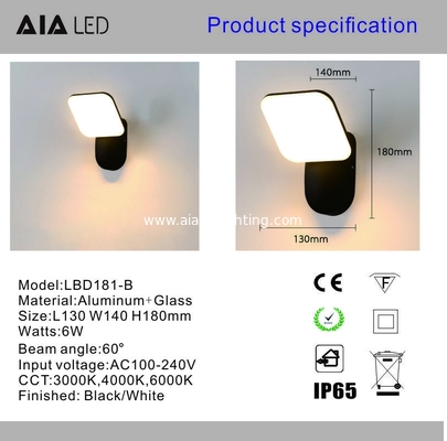 IP65 water proofing surface mounted outdoor COB 6W led wall light led wall lamp light fixtures supplier